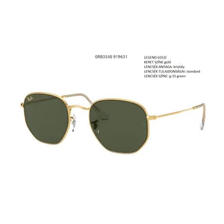 RAY BAN 3548 HEXAGONAL 919631 NAPSZEMÜVEG