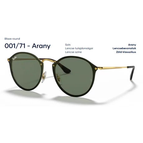 RAY-BAN RB3574N BLAZE ROUND 001/71 NAPSZEMÜVEG