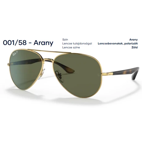 RAY-BAN RB3675 001/58 NAPSZEMÜVEG