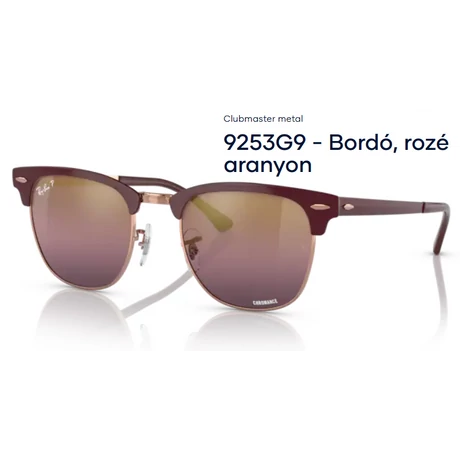 RAY-BAN RB3716 9253G9 CLUBMASTER METAL  NAPSZEMÜVEG