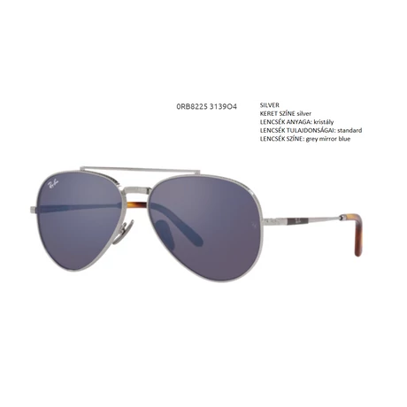 RAY BAN RB8225 AVIATOR TITANIUM 3139O4 NAPSZEMÜVEG