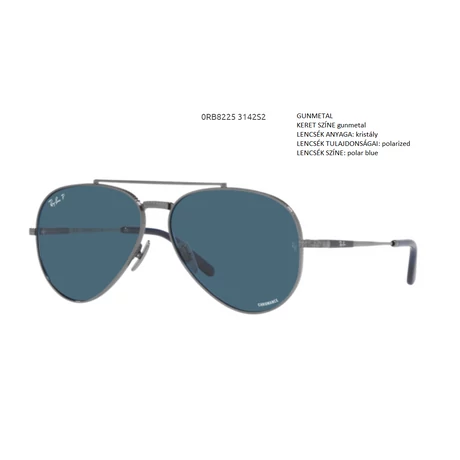 RAY BAN RB8225 AVIATOR TITANIUM 3142S2 NAPSZEMÜVEG