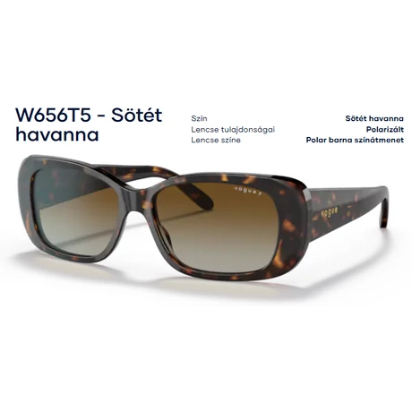 VOGUE VO2606S W656T5 SÖTÉT HAVANNA NAPSZEMÜVEG