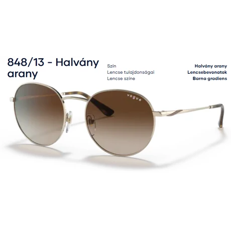 VOGUE VO4206S 848/13 HALVÁNY ARANY NAPSZEMÜVEG