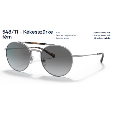 VOGUE 4240S 548/11 KÉKESSZÜRKE FÉM NAPSZEMÜVEG