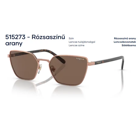 VOGUE VO4245S 515273 RÓZSASZÍNŰ ARANY NAPSZEMÜVEG
