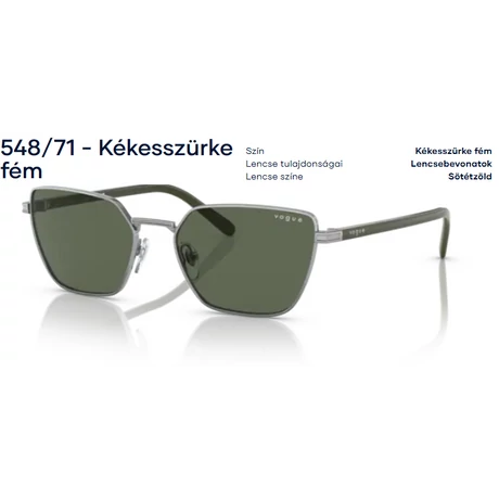 VOGUE VO4245S 548/71 KÉKESSZÜRKE FÉM NAPSZEMÜVEG