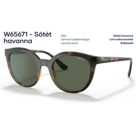 VOGUE VO5427S W65671 SÖTÉT HAVANNA NAPSZEMÜVEG