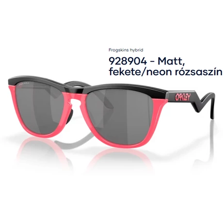 OAKLEY FROGSKINS HYBRID OO928904 - Matt, fekete/neon rózsaszín NAPSZEMÜVEG