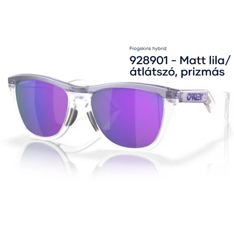 OAKLEY FROGSKINS HYBRID OO928901 - Matt lila/átlátszó, prizmás NAPSZEMÜVEG