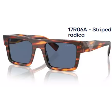 PRADA PR 19WS 17R06A - Striped radica napszemüveg