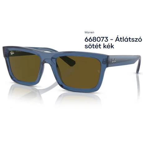 RAY BAN  RB4396 WARREN 668073 - Átlátszó sötét kék NAPSZEMÜVEG