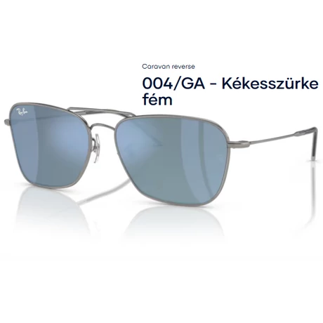 RAY BAN RB0102s CARAVAN REVERSE 004/GA - Kékesszürke fém NAPSZEMÜVEG