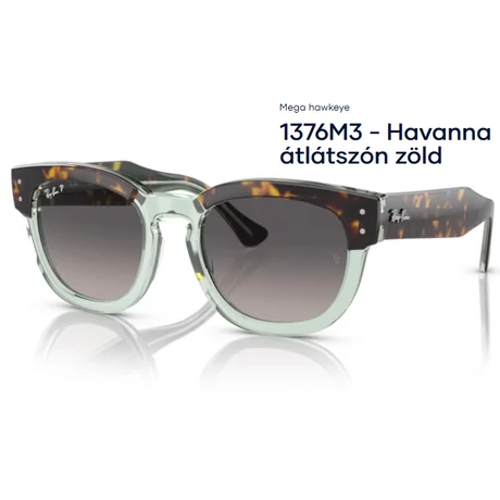 RAY BAN RB0298S MEGA HAWKEYE 1376M3 - Havanna átlátszón zöld NAPSZEMÜVEG