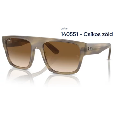 RAY-BAN RB0360S DRIFTER 140551 - Csíkos zöld NAPSZEMÜVEG