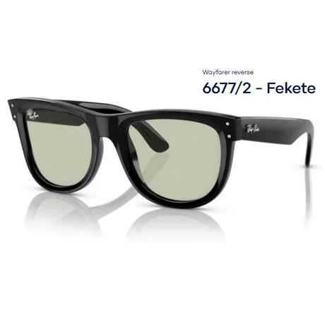 RAY-BAN RB0502S WAYFARER REVERSE 6677/2 - Fekete NAPSZEMÜVEG