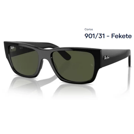 RAY-BAN RB0947S CARLOS 901/31 - Fekete NAPSZEMÜVEG