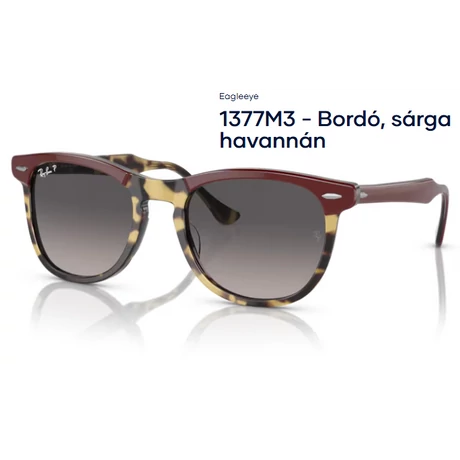 RAY-BAN RB2398 EAGLEEYE 1377M3 - Bordó, sárga havannán NAPSZEMÜVEG