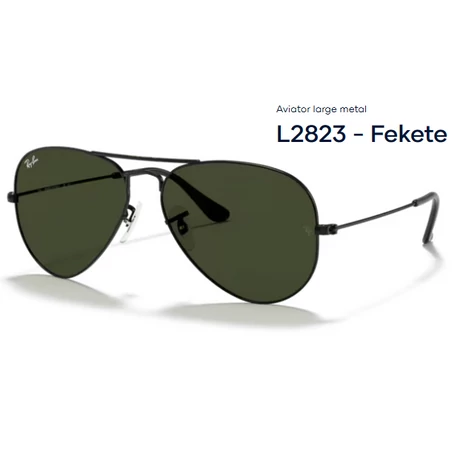 RAY BAN RB3025 AVIATOR LARGE METAL L2823 - Fekete NAPSZEMÜVEG