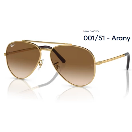 RAY BAN RB3625 NEW AVIATOR 001/51 - Arany NAPSZEMÜVEG