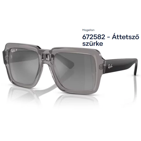 RAY BAN  RB4408 MAGELLAN 672582 - Áttetsző szürke NAPSZEMÜVEG