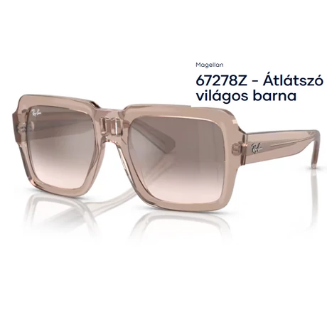 RAY BAN  RB4408 MAGELLAN 67278Z - Átlátszó világos barna NAPSZEMÜVEG