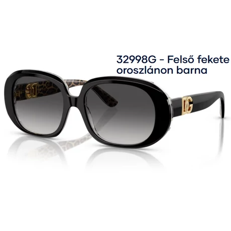 DOLCE&GABBANA DG4476 32998G - Felső fekete oroszlánon barna NAPSZEMÜVEG 