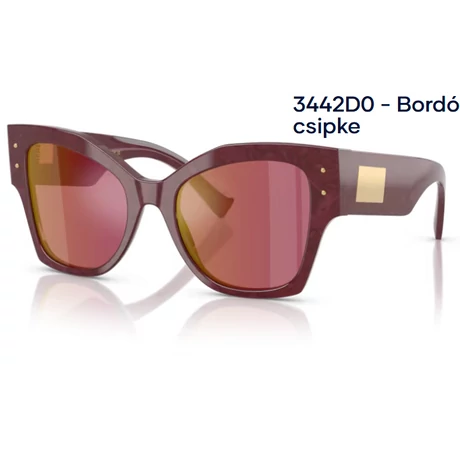 DOLCE&GABBANA DG4478 3442D0 - Bordó csipke NAPSZEMÜVEG 