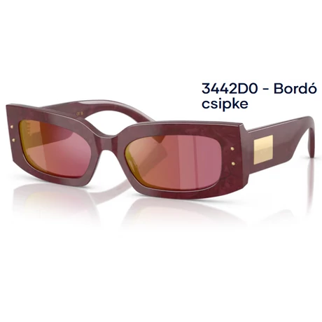 DOLCE&GABBANA DG4479 3442D0 - Bordó csipke NAPSZEMÜVEG 