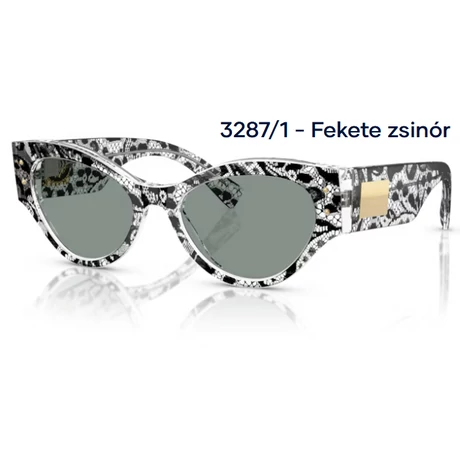 DOLCE&GABBANA DG4480 3287/1 - Fekete zsinór NAPSZEMÜVEG 