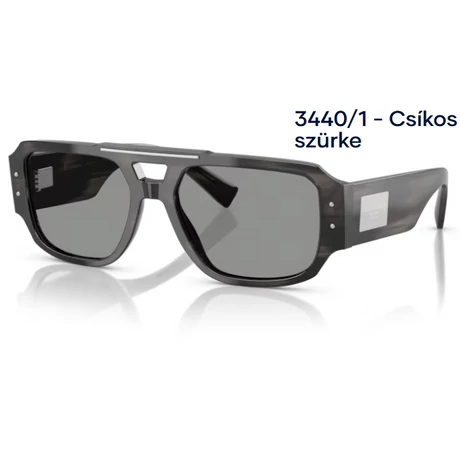 DOLCE&GABBANA DG4482 3440/1 - Csíkos szürke NAPSZEMÜVEG 