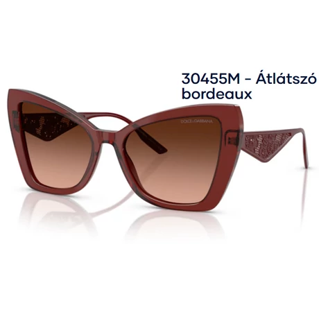 DOLCE&GABBANA DG4489 30455M - Átlátszó bordeaux NAPSZEMÜVEG 