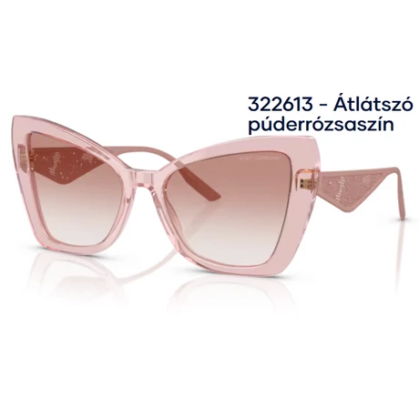 DOLCE&GABBANA DG4489 322613 - Átlátszó púderrózsaszín NAPSZEMÜVEG 
