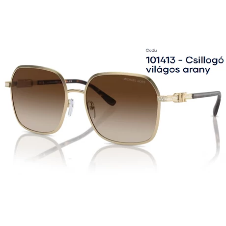 MICHAEL KORS MK1145B CADIZ 101413 - Csillogó világos arany NAPSZEMÜVEG