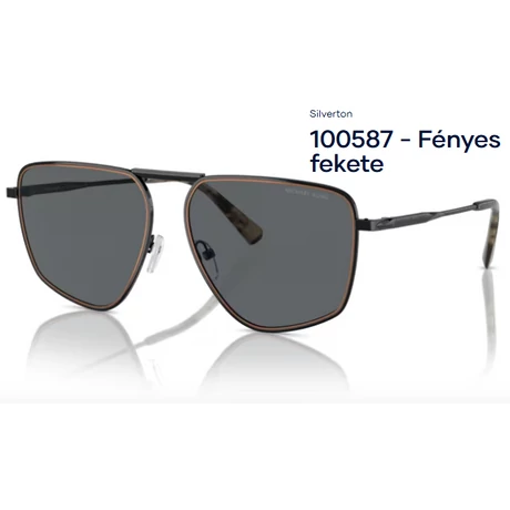 MICHAEL KORS MK1153 SILVERTON 100587 - Fényes fekete NAPSZEMÜVEG