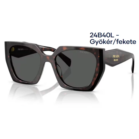 PRADA PR15WS 24B40L - Gyökér/fekete NAPSZEMÜVEG 