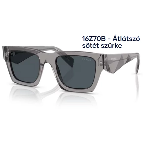PRADA PR A06S 16Z70B - Átlátszó sötét szürke NAPSZEMÜVEG 
