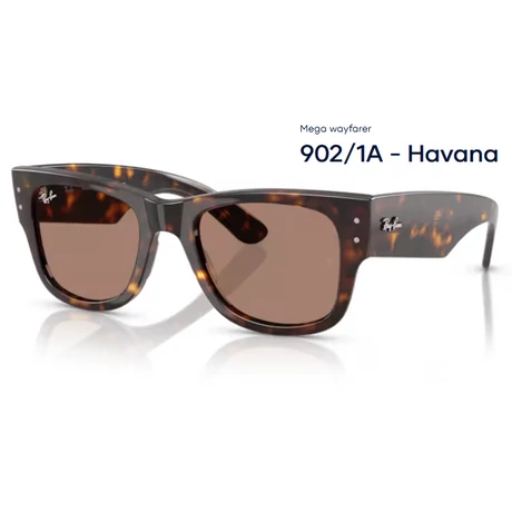 RAY-BAN MEGA WAYFARER RB902/1A - Havana napszemüveg