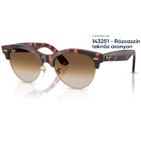 RAY-BAN RB2341 Clubmaster way 143251 - Rózsaszín teknős aranyon napszemüveg