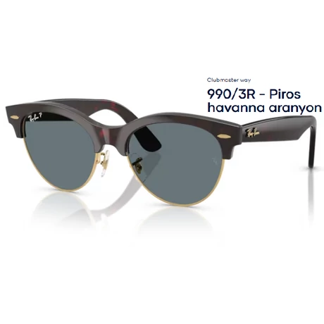 RAY-BAN RB2341 Clubmaster way 990/3R - Piros havanna aranyon napszemüveg RAY-BAN RB2341 Clubmaster way 990/3R - Piros havanna aranyon napszemüveg