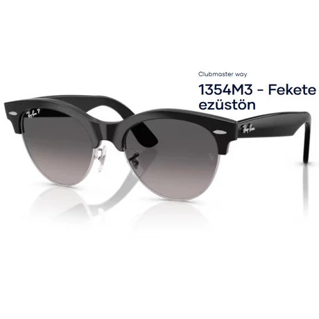 RAY-BAN RB2341 Clubmaster way 1354M3 - Fekete ezüstön napszemüveg