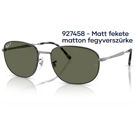 Ray-Ban RB3754 927458 - Matt fekete matton fegyverszürke polarizált napszemüveg