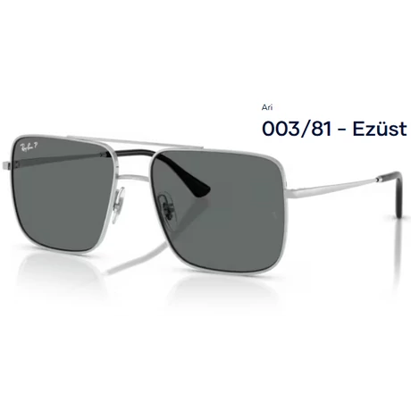 RAY-BAN ARI RB3758 003/81 - Ezüst Mérettáblázat napszemüveg