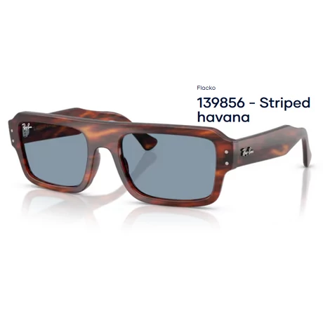 RAY-BAN RB4454 FLACKO 139856 - Striped havana NAPSZEMÜVEG