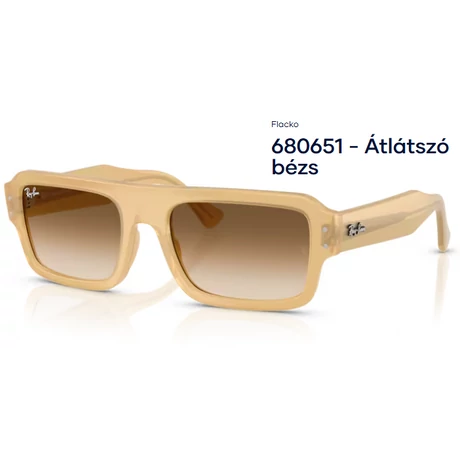 RAY-BAN RB4454 FLACKO 680651 - Átlátszó bézs NAPSZEMÜVEG