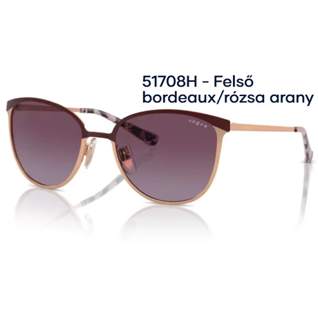 VOGUE VO4002S  51708H - Felső bordeaux/rózsa arany napszemüveg