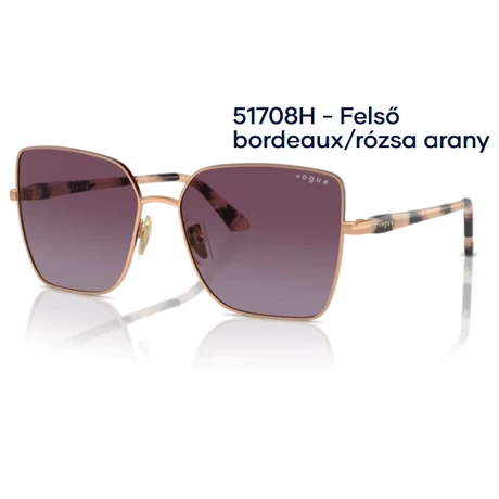 VOGUE VO4199SB 51708H - Felső bordeaux/rózsa arany NAPSZEMÜVEG