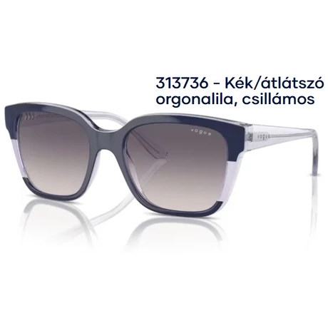 VOGUE VO5558S 313736 - Kék/átlátszó orgonalila, csillámos napszemüveg
