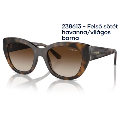 VOGUE VO5567S 238613 - Felső sötét havanna/világos barna napszemüveg