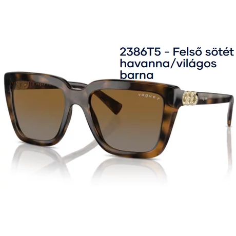 VOGUE VO5575SB 2386T5 - Felső sötét havanna/világos barna napszemüveg